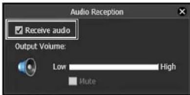 CANON VB-R11VE - Select [Receive audio]. - 1