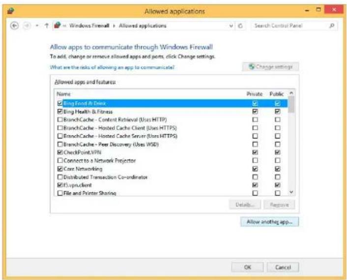 CANON VB-R11VE - Click [Change settings] > [Allow another app]. - 1