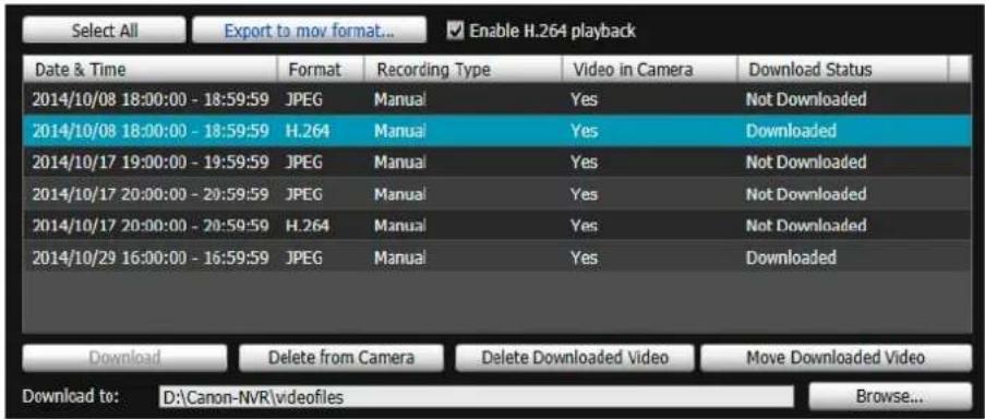 CANON VB-R11VE - Click [Export to mov format]. - 1