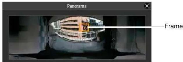 CANON VB-R11VE - Use the frame in the panorama display panel to pan/tilt/zoom the camera. - 1