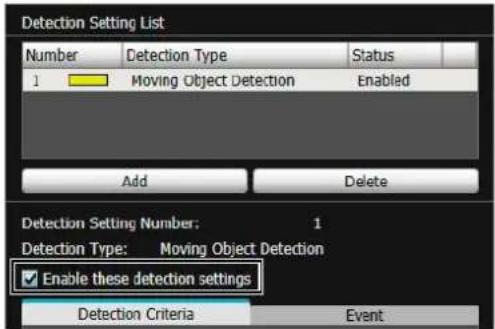 CANON VB-R11VE - Select [Enable these detection settings]. - 1