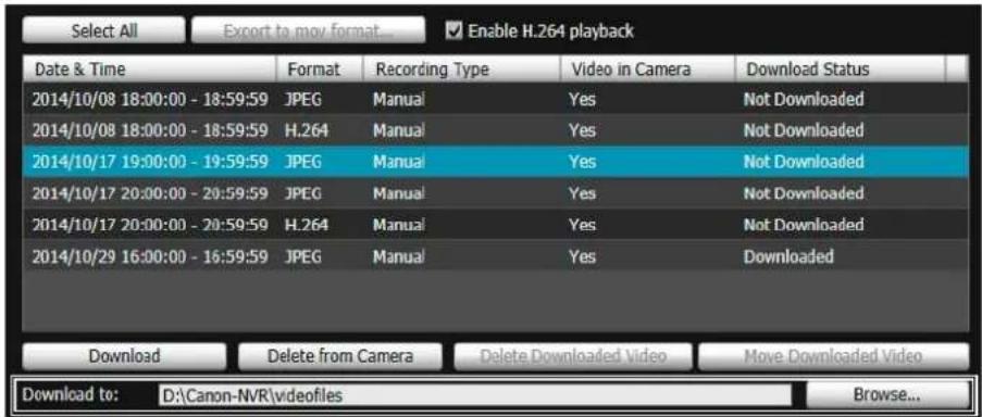 CANON VB-R11VE - Enter in [Download to] the path to the folder for downloading video. - 1