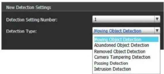 CANON VB-R11VE - Select [Detection Setting Number] (1 to 15) and [Detection Type] for the detection setting to be added. - 1