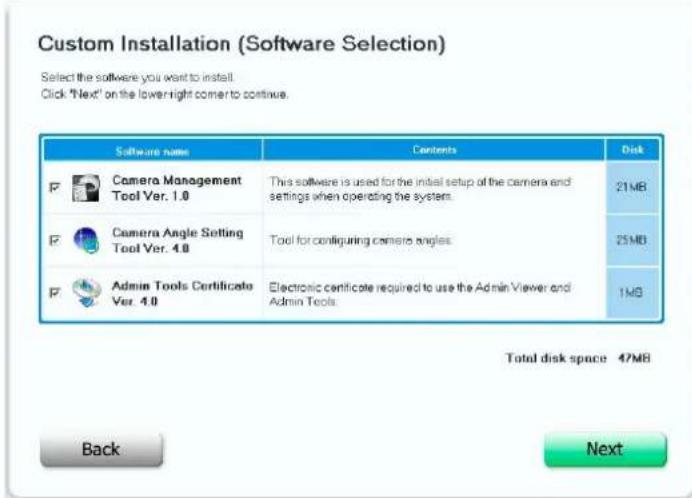 CANON VB-R11VE - Confirm or select the software that will be installed. - 2
