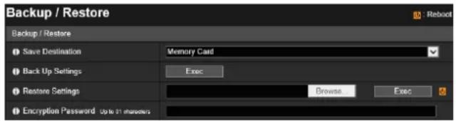 CANON VB-H761LVE - [Maintenance] > [Backup / Restore] Saving/Restoring Camera Settings - 1