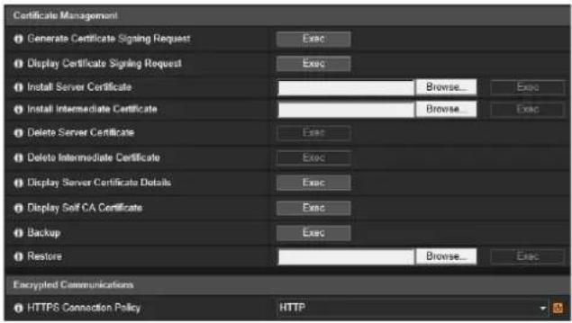 CANON VB-H761LVE - [Security] > [SSL/TLS] Setting HTTP Communication Encryption - 3