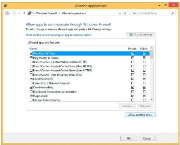 CANON VB-H761LVE - Click [Change settings] > [Allow another app]. - 1