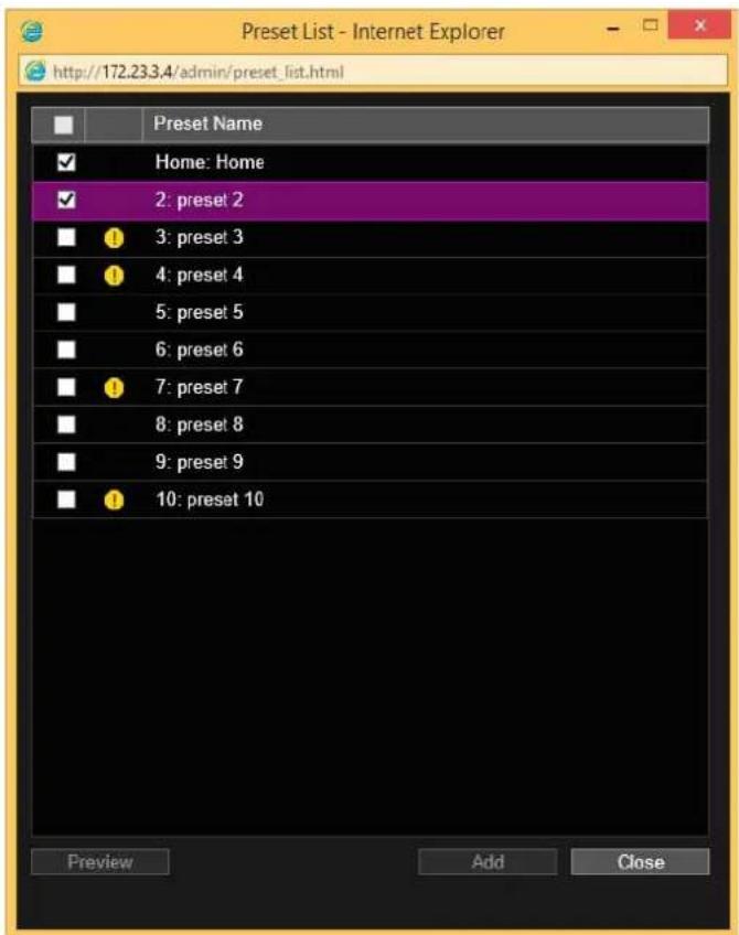 CANON VB-H761LVE - Tour Route Settings - 4