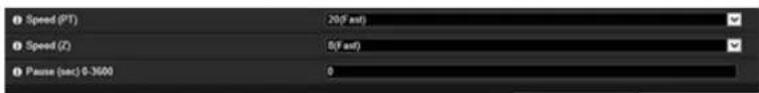 CANON VB-H761LVE - Configure the preset speed and pause duration. - 1