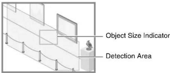 CANON VB-H761LVE - Configure the size of the moving object needed to trigger detection in [Object Size (%)]. - 1