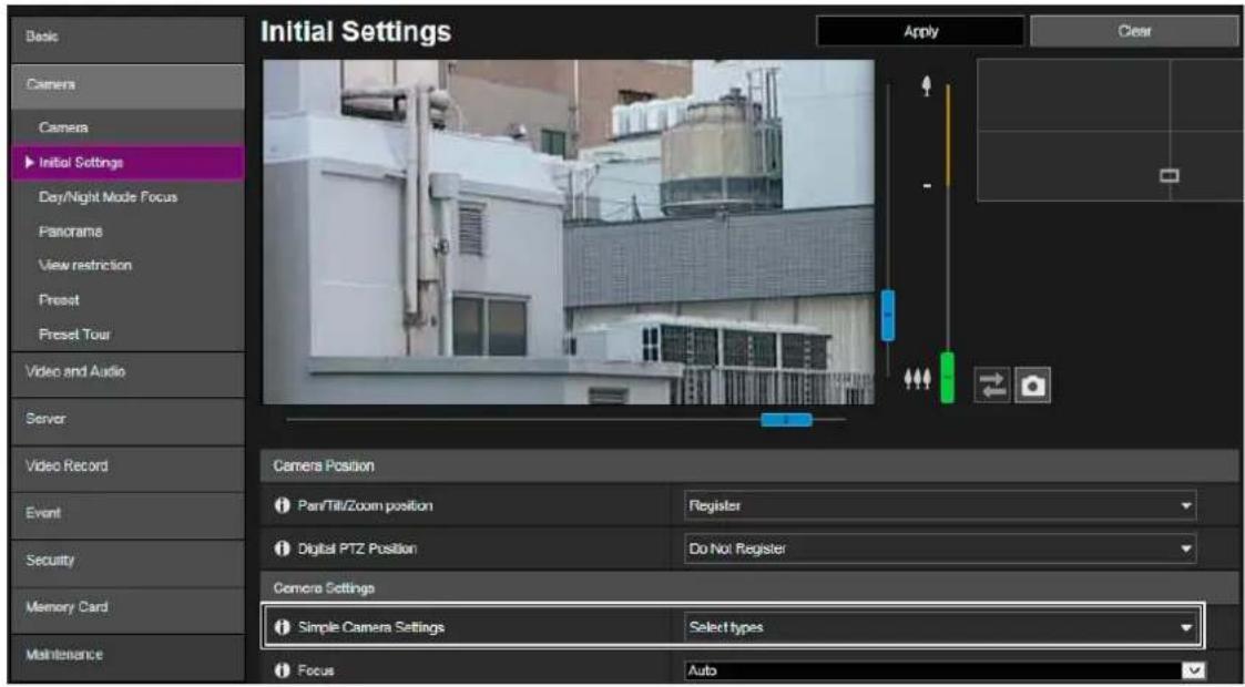 CANON VB-H761LVE - ■ [Camera] > [Initial Settings] - 1
