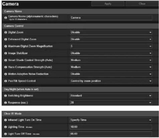 CANON VB-H761LVE - [Camera] > [Camera] Setting General Camera Controls - 1