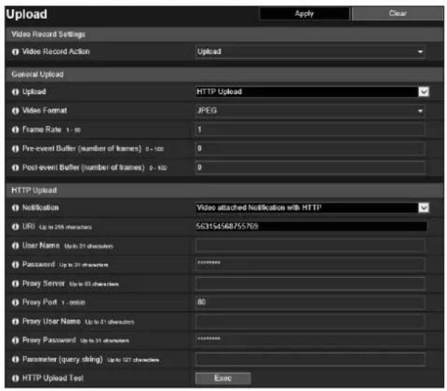 CANON VB-H761LVE - [Video Record] > [Upload] HTTP and FTP Upload Settings - 1