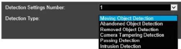 CANON VB-H761LVE - Select [Detection Settings Number] (1 to 15) and [Detection Type] for the detection setting to be added. - 1