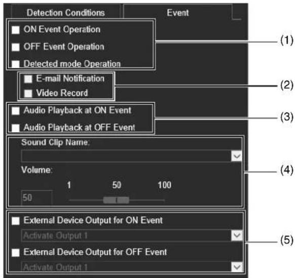 CANON VB-H761LVE - Configuring Operations for "Detected" ([Event] Tab) - 1