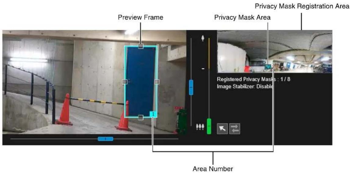 CANON VB-H761LVE - In [Add mask area], click [Add]. - 1