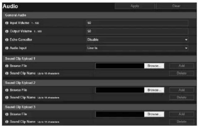 CANON VB-H761LVE - Setting Audio Input/Output - 1