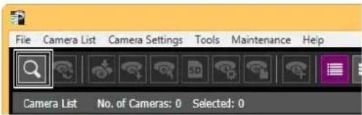 CANON VB-H761LVE - Click the [Search Cameras] icon. - 1