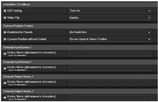 CANON VB-H761LVE - [Camera] > [Camera] Setting General Camera Controls - 3
