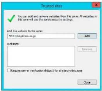 CANON VB-H761LVE - Enter the IP address of the camera under [Add this website to the zone], then click [Add]. - 1