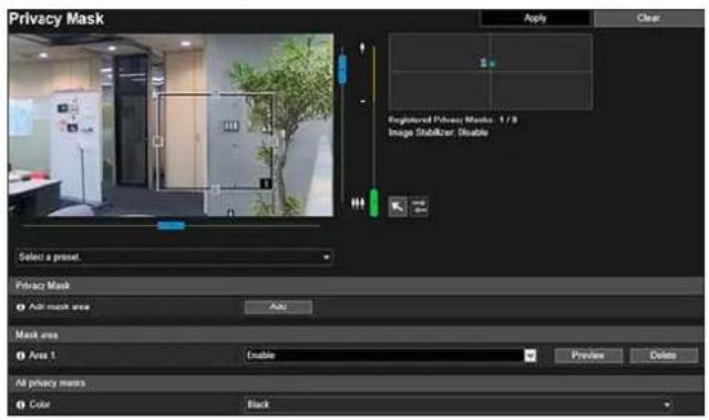CANON VB-H761LVE - [Video and Audio] > [Privacy Mask] Setting Privacy Mask - 1