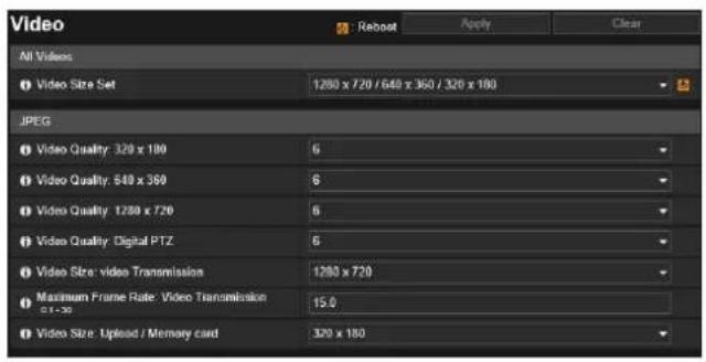 CANON VB-H761LVE - [Basic] > [Video] Setting Video Size and Quality - 1