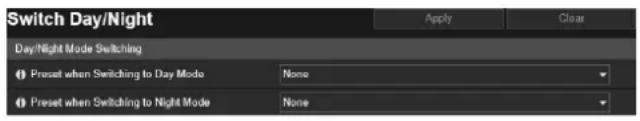 CANON VB-H761LVE - Executing Presets When Switching Day/Night Mode - 1