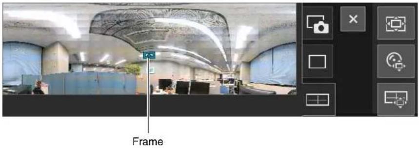 CANON VB-H761LVE - Use the frame in the panorama display panel to pan/tilt/zoom the camera. - 1