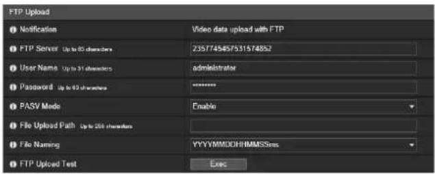 CANON VB-H761LVE - [Video Record] > [Upload] HTTP and FTP Upload Settings - 3