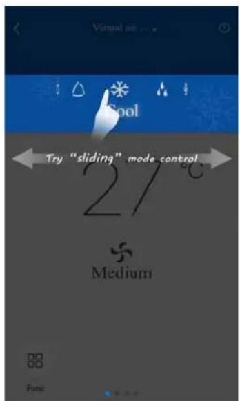 Visual ac Cool Try "sliding" mode control 27°C Medium