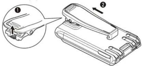 Technical diagram showing a mechanical component with labeled parts and an inset view of the connector detail.