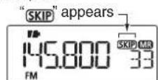 ICOM IC-T70A - ■ Skip channel/frequency setting - 5