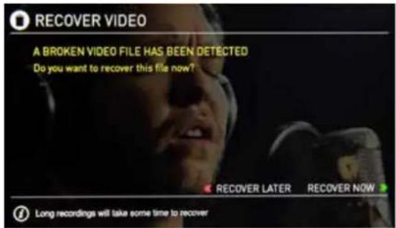 Atomos Shogun Studio - File Recovery - 1