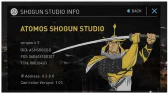 Atomos Shogun Studio - Setting the IP address - 3