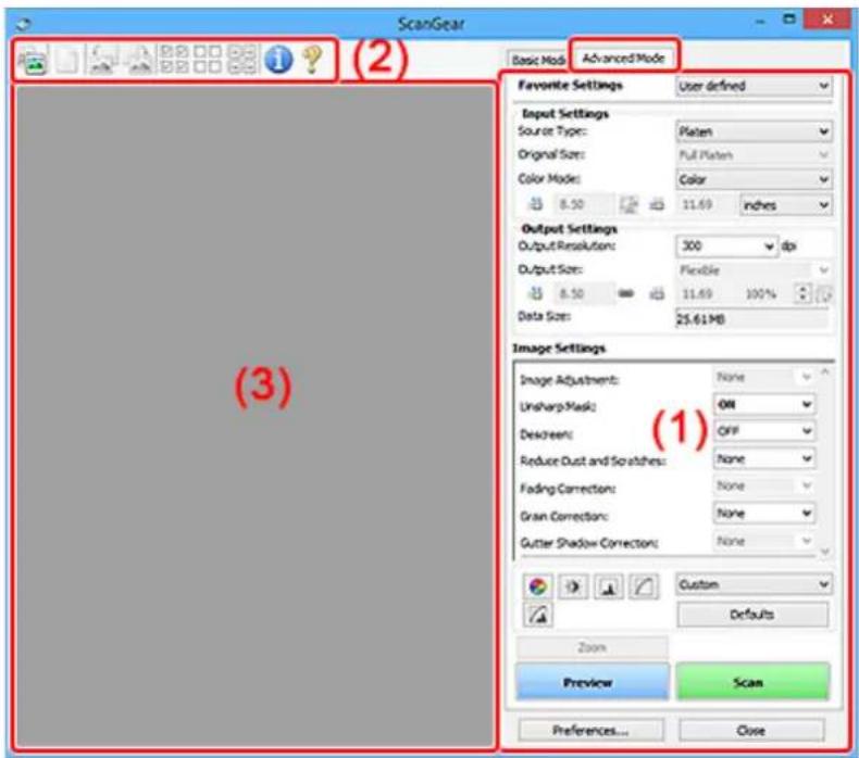 CANON PIXMA TS3320 - Advanced Mode Tab - 1