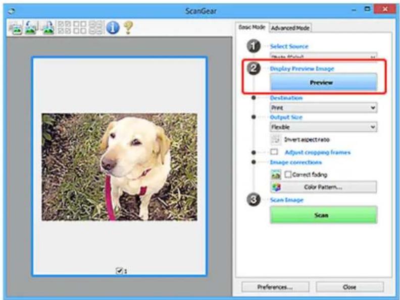 CANON PIXMA TS3320 - Click Preview. - 1