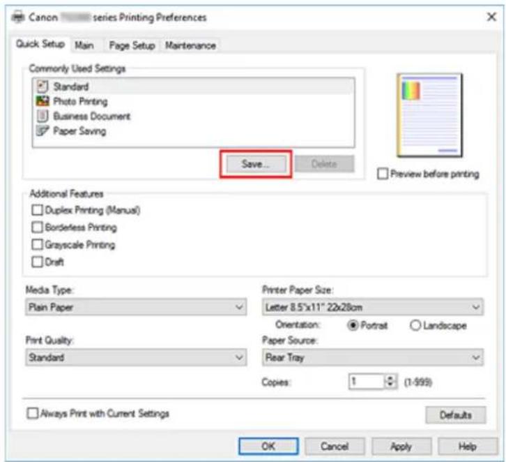 CANON PIXMA TS3320 - Registering a Printing Profile - 1