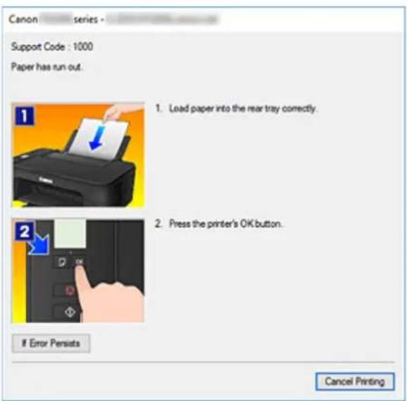 CANON PIXMA TS3320 - When Errors Occur - 1