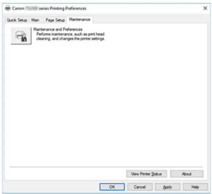 CANON PIXMA TS3320 - Maintenance Tab Description - 1