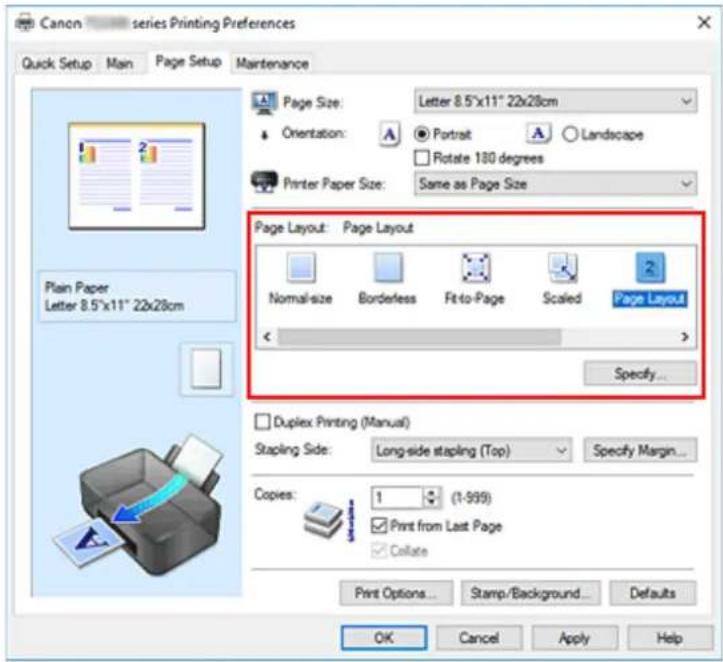 CANON PIXMA TS3320 - Page Layout Printing - 2