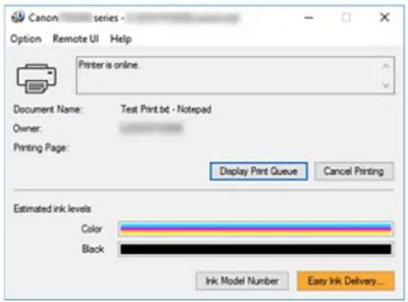 CANON PIXMA TS5320 - Display Estimated ink levels - 1