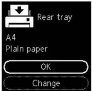 CANON PIXMA TS5320 - After loading paper: - 2