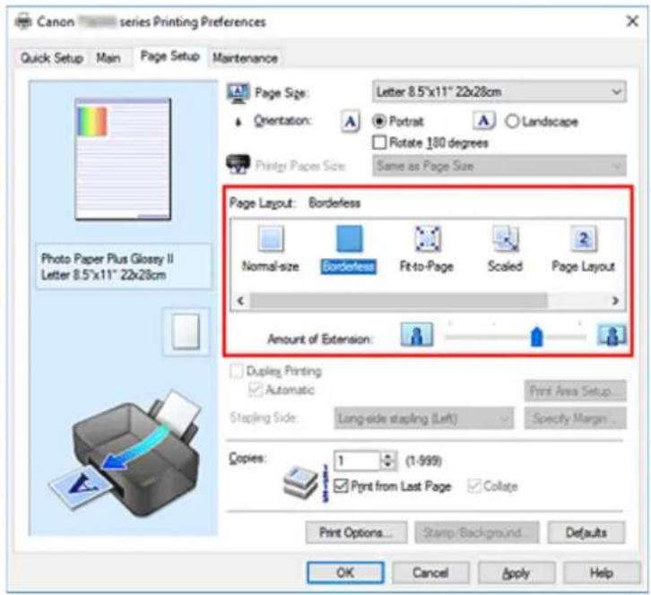 CANON PIXMA TS5320 - Setting Borderless Printing - 1