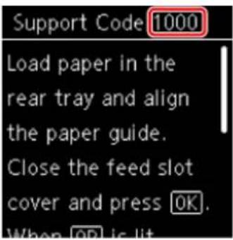 CANON PIXMA TS5320 - When a Support Code and a Message are displayed on the Printer's LCD: - 1