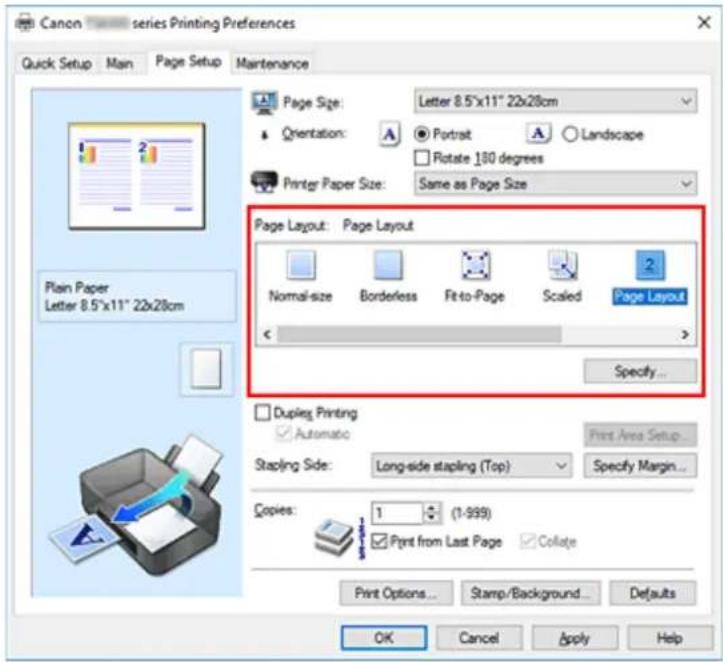 CANON PIXMA TS5320 - Page Layout Printing - 2