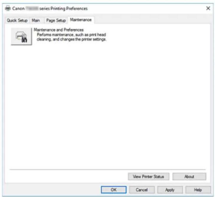CANON PIXMA TS5320 - Maintenance Tab Description - 1