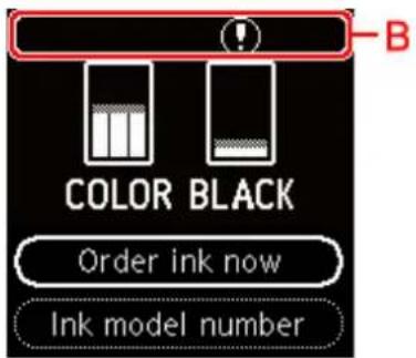 CANON PIXMA TS5320 - Select Estimated ink levels. - 1