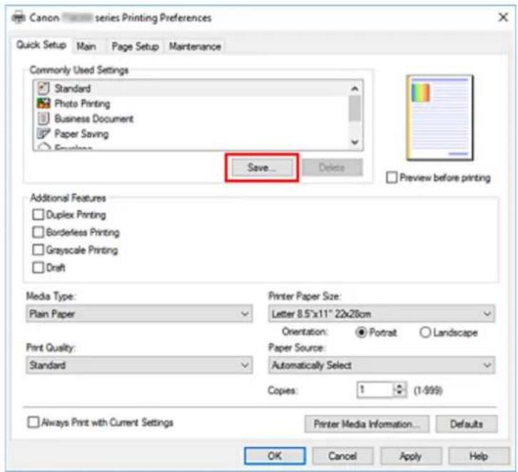 CANON PIXMA TS5320 - Registering a Printing Profile - 1
