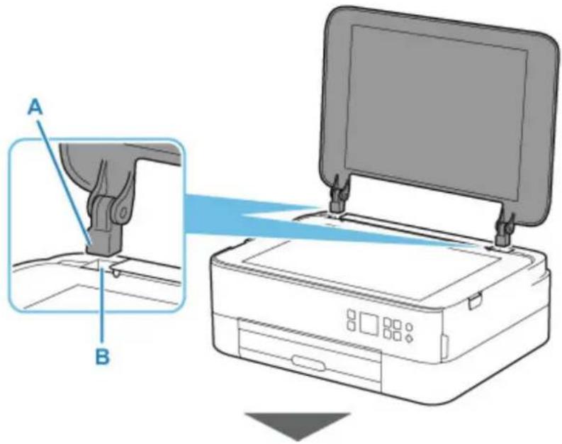 CANON PIXMA TS5320 - Attaching the document cover: - 1