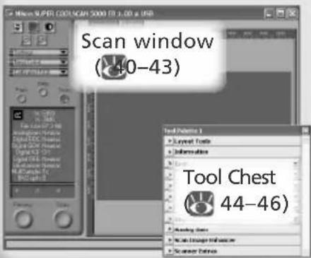 Scan window (40-43) Tool Chest (44-46)